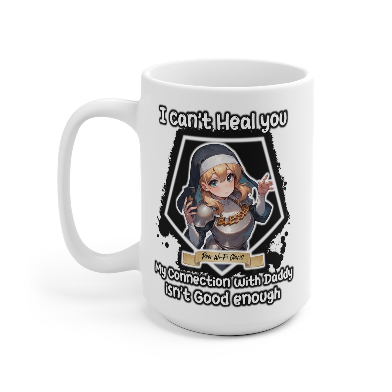 Poor Wi-Fi Cleric - RPG Meme Mug - Image 4