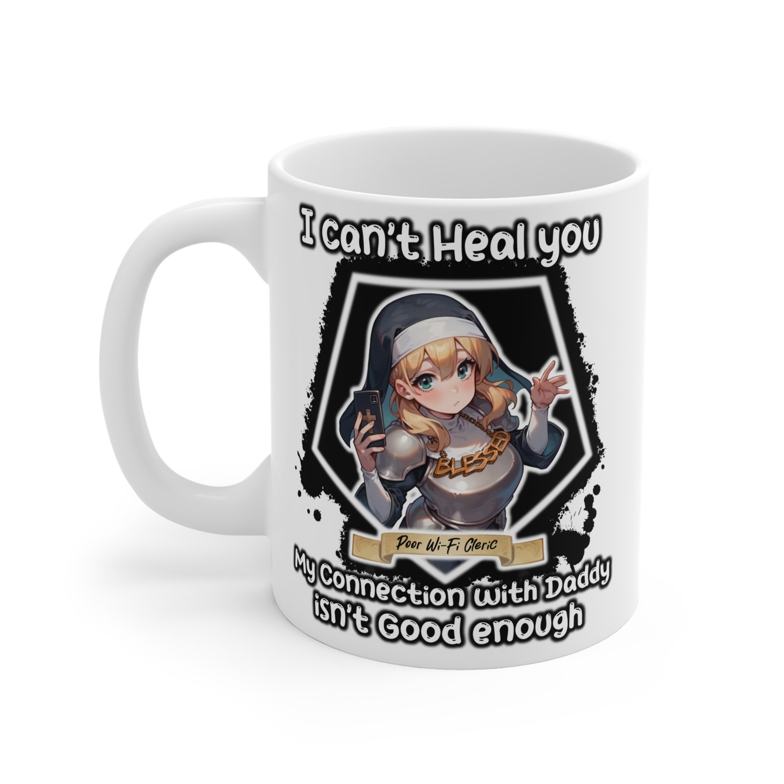 Poor Wi-Fi Cleric - RPG Meme Mug - Image 2