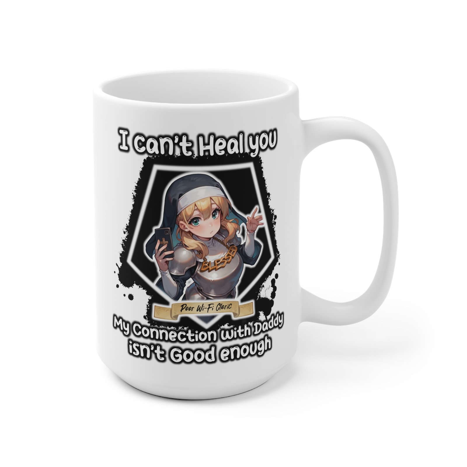 Poor Wi-Fi Cleric - RPG Meme Mug - Image 3