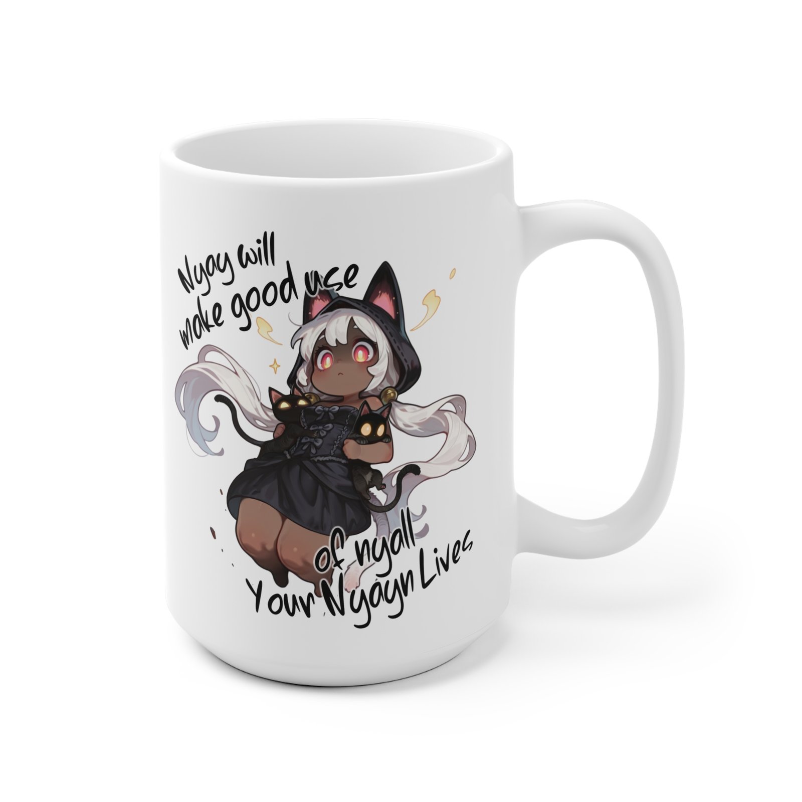 Nekomancer - Chibi Meme Mug - Image 3